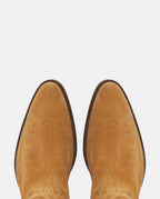 Detalle pespunte Botas camperas camel caña alta mujer