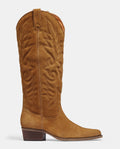 Bota cowboy caña alta camel mujer