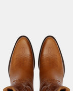 botas cowboy altas camel piel mujer