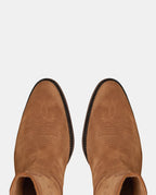 botín cowboy para mujer en piel camel