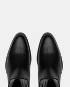 puntera botines negros cowboy mujer